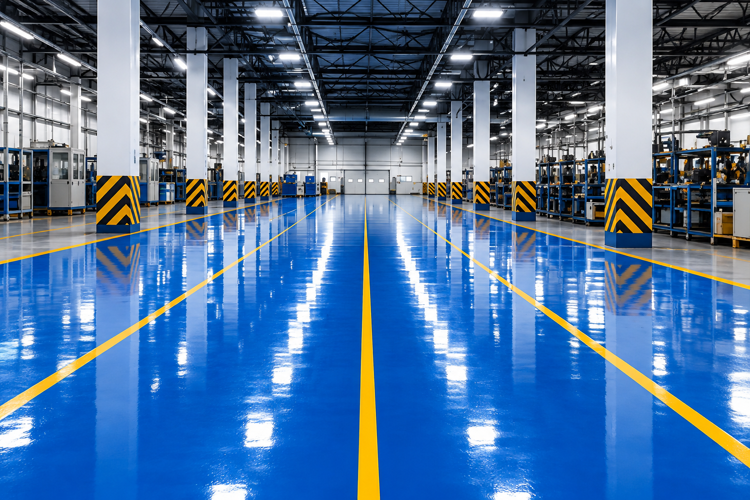 บริการเคลือบพื้นโรงงานอุตสาหกรรม Epoxy และ PU